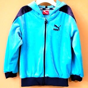 Puma velour zip up hoodie